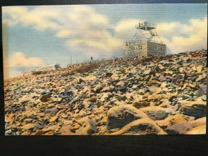 Vintage Postcard 1941 Streamline Cog Train Summit of Pikes Peak, Colorado (CO)