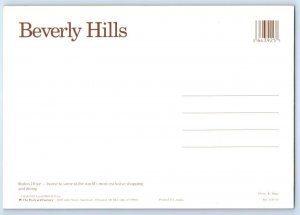 BEVERLY HILLS, CA ~Night View RODEO DRIVE Shopping Xmas Lights? 4¾x6¾ Postcard