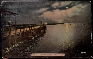 Vintage Postcard 1914 Crabbing at sunset, Wildwood, New Jersey (NJ)