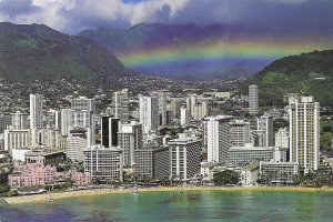 Rainbow Over the Heart of Waikiki Oahu Hawaii  4 by 6