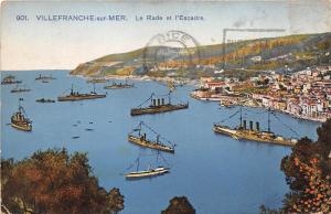 BR17066 Villefranche sur Mer le rade et l Escadre ship bateaux   france