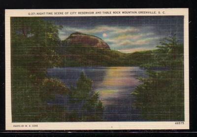 South Carolina colour PC City Reservoir Table Rock Mtn Greenville, unused