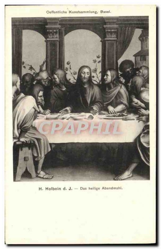 Old Postcard Holbein Das heilige Christ Anbendmahl