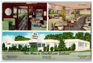 Fort Smith Arkansas Postcard Old South Restaurant Multiview 1940 Vintage Antique