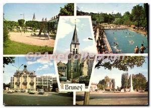 Modern Postcard Brunoy various aspects of the city