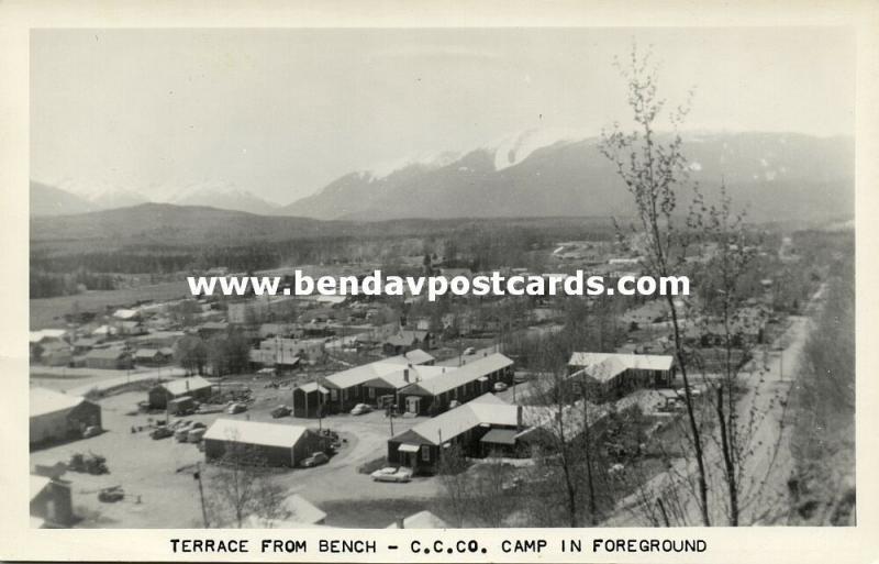 TOOELE, Utah, Terrace from Bench, C.C.Co. Camp in Foreground (1950s) RPPC