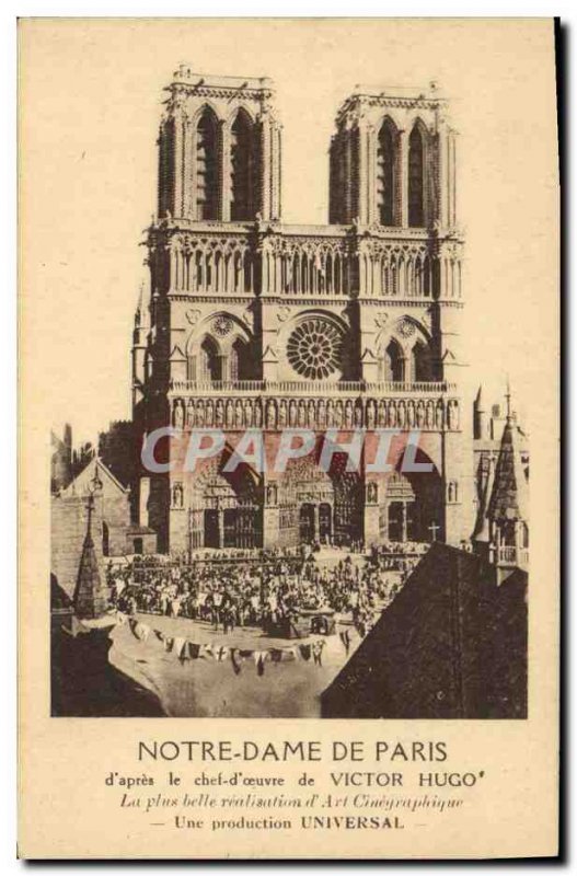 Old Postcard Cinema Notre Dame de Paris Victor Hugo