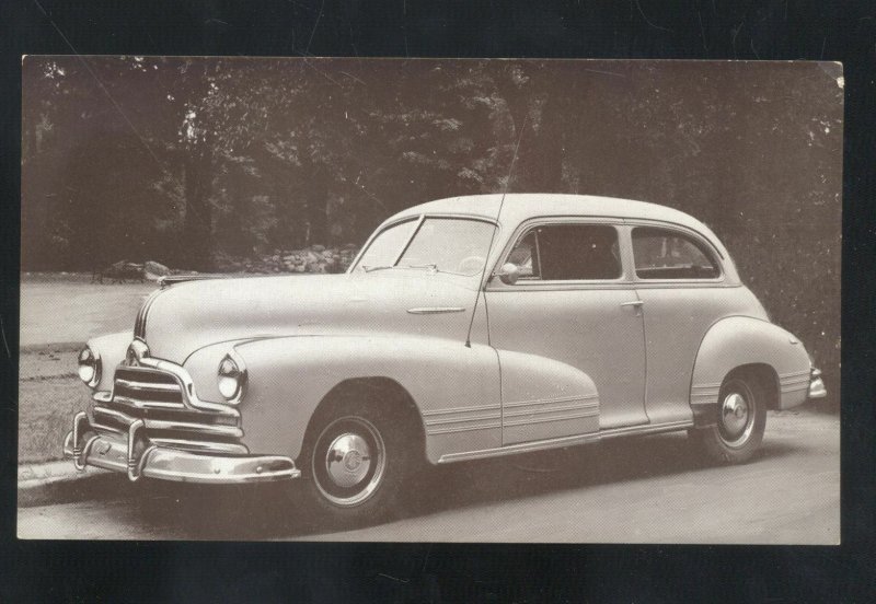 1947 PONTIAC TORPEDO SEDAN VINTAGE CAR DEALER ADVERISING POSTCARD