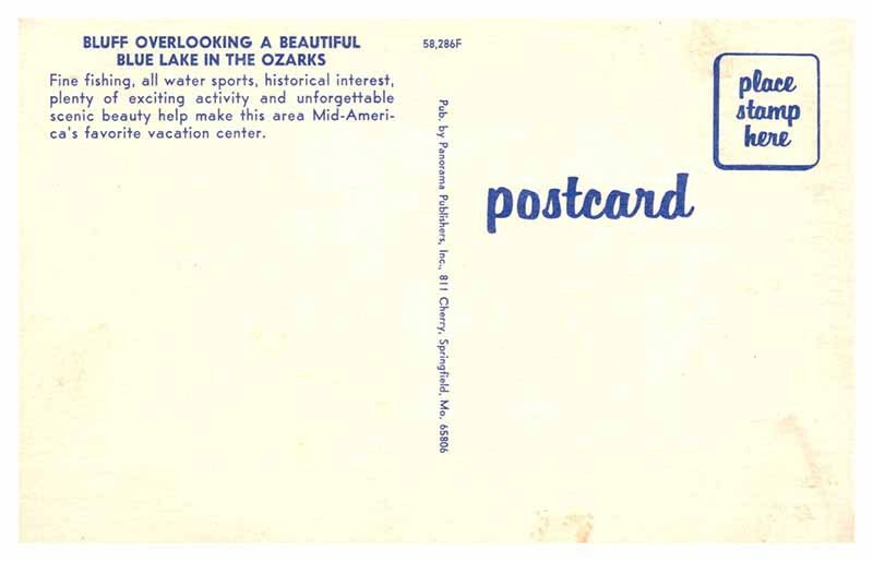 Postcard WATER SCENE Ozarks Missouri MO AS8627