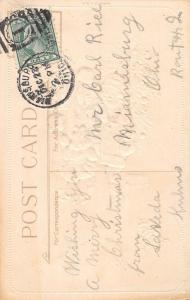 D92/ Santa Claus Merry Christmas Postcard 1921 Miamisburg Ohio Kids Gold 15