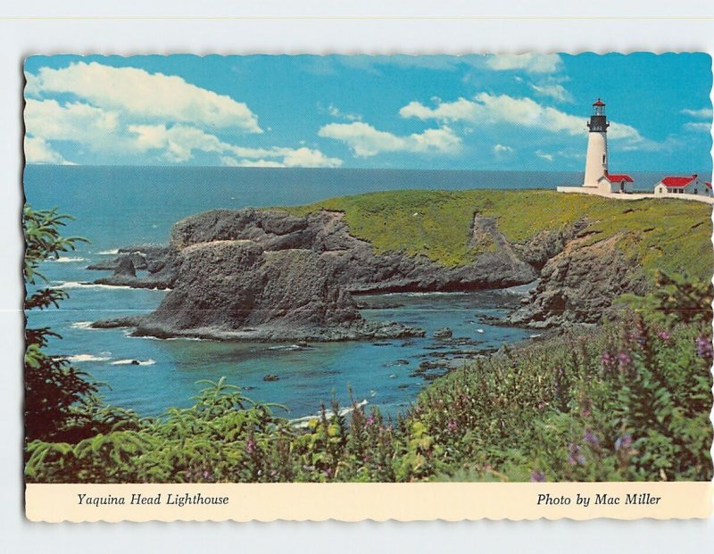 Postcard Yaquina Head Lighthouse Newport Oregon USA