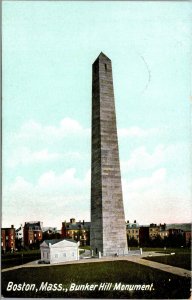 Vtg 1910s Bunker Hill Monument Boston Massachusetts MA Unused Postcard