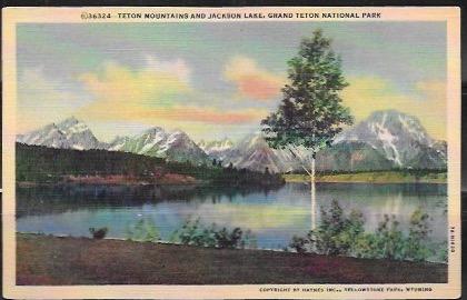 US  Yellowstone. Teton Mountains and Jackson Lake.