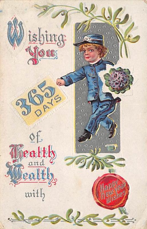 New Years Day Postcards Old Vintage Antique Post Cards Unused