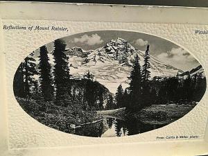 Postcard RPPC Reflections of Mt. Rainier in Washinton.      U4
