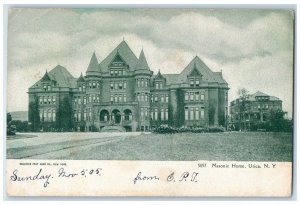 1905 View Of Masonic Home Building Utica New York NY Posted Antique Postcard