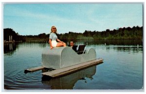 c1960 Pedal Boats Sesquicentennial Lake River State Park South Carolina Postcard