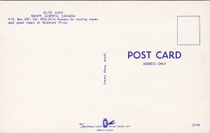 Elite Cafe Banff Alberta AB Restaurant Interior Unused Postcard G36