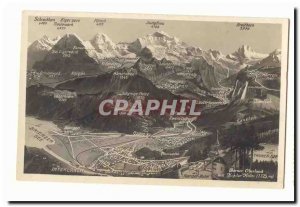 Switzerland Postcard Old Berner Oberland mit Kader Kulni (1325m)