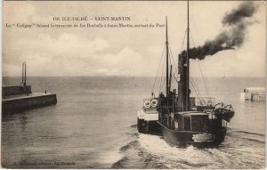CPA Ile de RÉ-St-MARTIN-Le Coligny faisant la traversée de La Roch. (45413)
