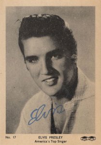 Elvis Presley America's Top Singer Vintage Printed Signed 1950s Photo Card