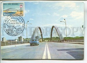 481660 Romania 1985 year Medgidia view of the bridge maximum card