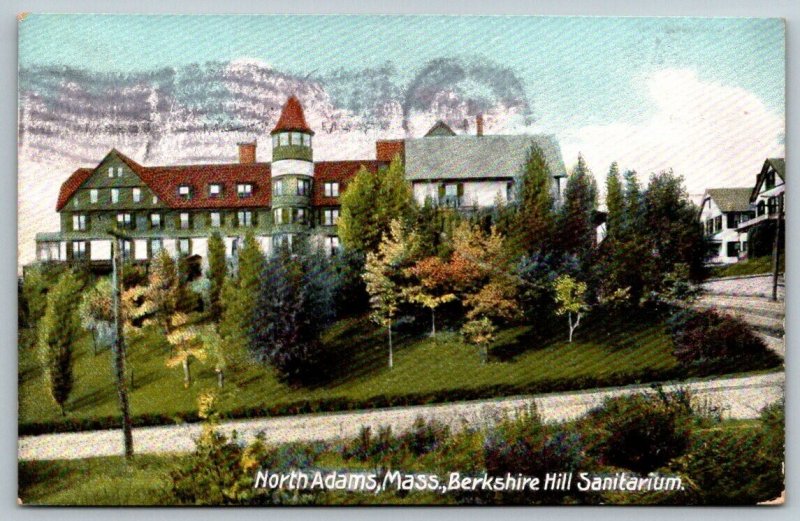 Berkshire Hill Sanitarium  North Adams  Massachusetts Postcard  1913