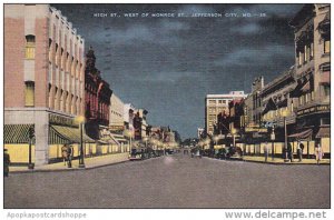 Missouri Jefferson City High Street West Of Monroe Street 1942