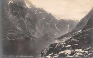 Sogn Norway Scenic Mt River Scene Real Photo Antique Postcard K19129