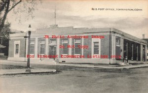 CT, Torrington, Connecticut, Post Office Building, Exterior View, Albertype