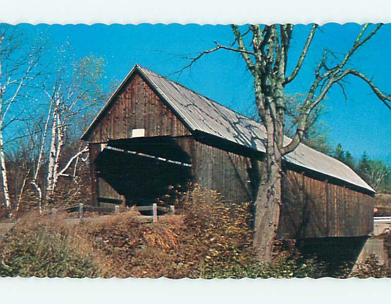 Unused Pre-1980 COVERED BRIDGE West Woodstock Vermont VT t7486