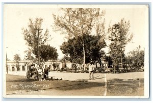 1911 Parque Zaragoza Mazatlan Sinaloa Mexico Antique RPPC Photo Postcard