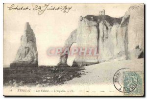 Old Postcard Etretat Cliffs Aiguille