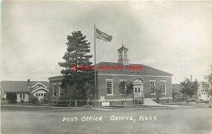 NE, Geneva, Nebraska, RPPC, Post Office Building, Exterior View, Photo
