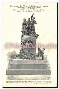 Postcard Ancient Monument of the Three Teachers Aisne Desbordeaux Poulette Le...
