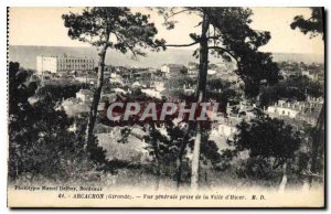 Old Postcard Arcachon Gironde General view from the City of Winter