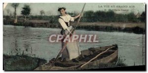 Old Postcard La Vie Au Grand Air's daughter Folklore smuggler