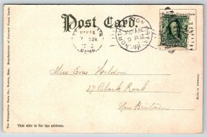 1906  Northampton  Massachusetts  Main Street  Postcard