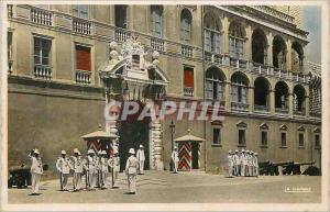 Monaco Modern Postcard The notes of the guard at the princely palace Army