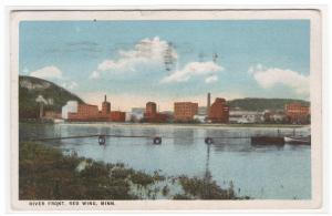 River Front Red Wing Minnesota 1916 postcard