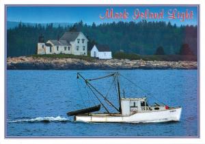 Postcard Mark Island Light House, Winter Harbor, Maine est 1856 unposted MS625A