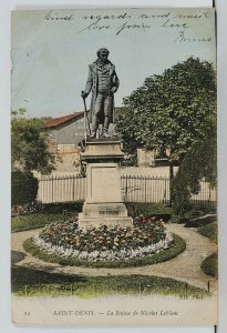 Saint Denis La Statue de Nicolas Leblanc c1905 Postcard L12