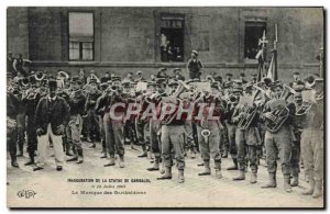 Old Postcard Army Inauguration of the statue of Garibaldi The music of Garibl...