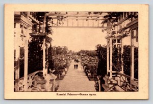 Rosedal Palermo Buenos Aires Postcard Lamport & Holt Line Steamship Souvenir