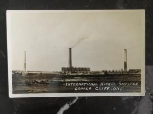 Mint Canada real picture Postcard RPPC Nickel Smelter Copper Cliff Ontario