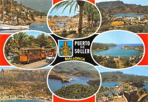 BG6423 car voiture ship bateaux tramway puerto de soller mallorca    spain