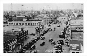 Main Street Looking East, Real Photo - Kilgore, Texas TX  