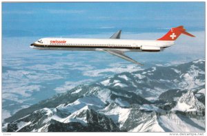 SWISSAIR , McDONNELL-DOULAS MD-81 Jet airplane , 1960s