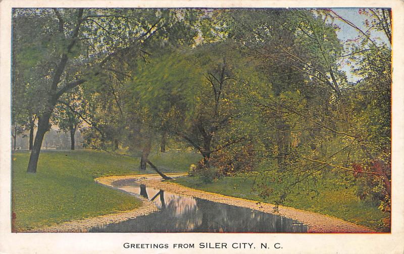 Greetings from Siler City, North Carolina, Early Postcard, Used in 1934