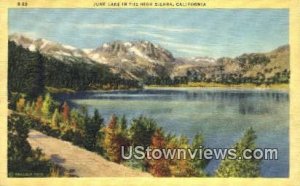 June Lake - High Sierra, California CA Postcard